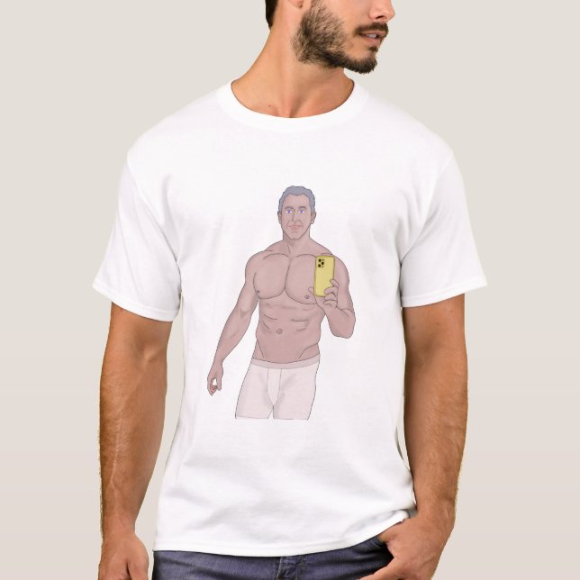 A Muscular gray-haired man taking a selfie T-Shirt (Vorderseite)