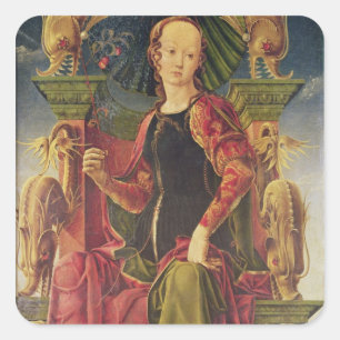 A Muse, c.1455-60 Quadratischer Aufkleber