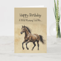 A Mustang Horse Persönlichkeit Geburtstag