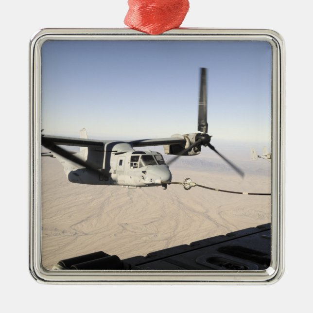 A MV-22 Osprey rebrennt Mittelflug Silbernes Ornament (Vorne)