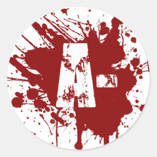A Negativer Bluttyp Lustiger Vampir- und Zombie-Sp Runder Aufkleber