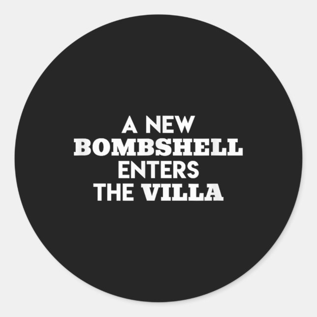 A New Bombshell Enters The Villa Island Love Tv Sh Runder Aufkleber (Vorderseite)