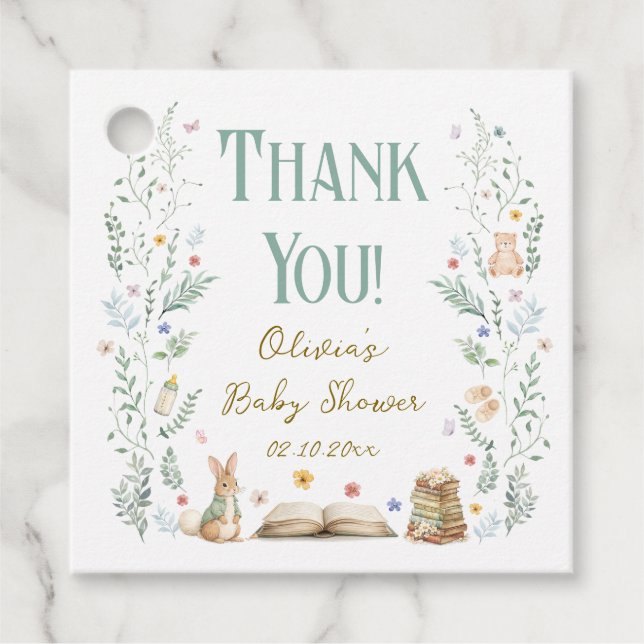 A New Chapter Baby Shower Geschenkanhänger (Vorderseite)