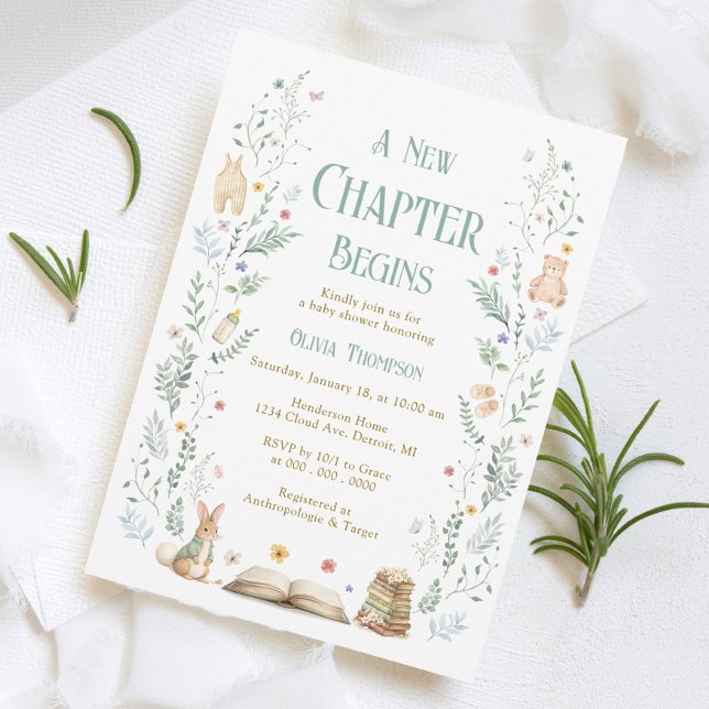 A New Chapter Baby Shower Invitation Einladung (Von Creator hochgeladen)