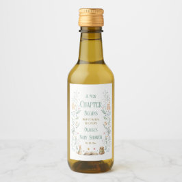 A New Chapter Baby Shower Welcome Weinetikett