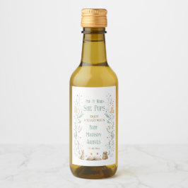 A New Chapter Baby Shower Welcome Weinetikett