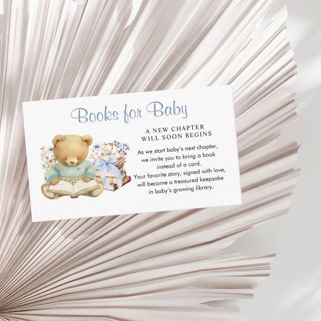 A New Chapter Begin Cute Bear Books for Baby Begleitkarte (A new Chapter will soon begin Bear Books for baby insert card)