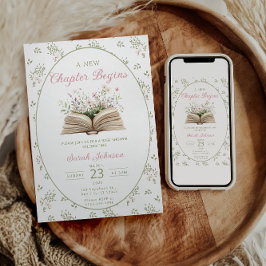 A New Chapter Begins Baby Shower Invitation Story Einladung