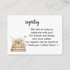 A New Chapter Begins Registry Invitation Insert