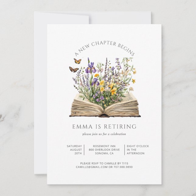 A New Chapter Begins Retirement Party Einladung (Vorderseite)