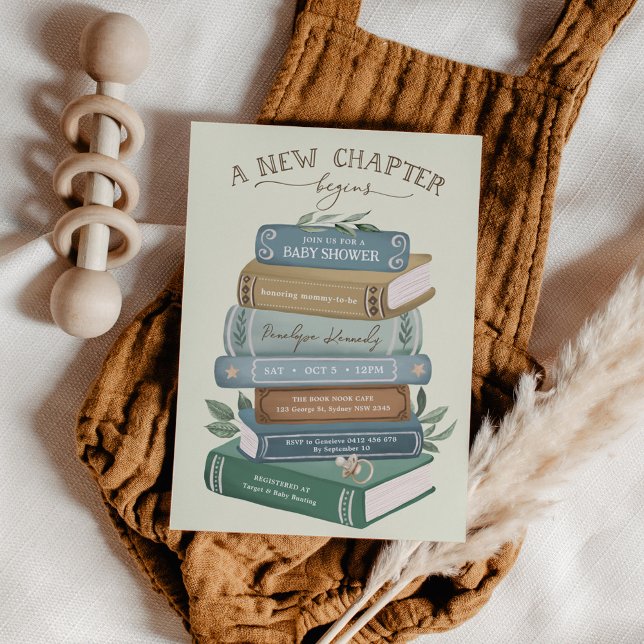 A New Chapter Begins: Storybook Baby Shower Einladung (Von Creator hochgeladen)