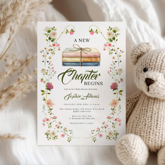 A New Chapter Begins Storybook Baby Shower Einladung (Von Creator hochgeladen)