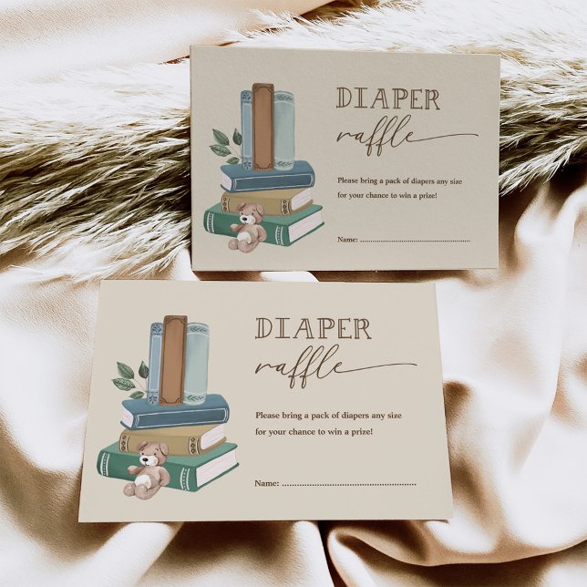 A New Chapter Begins: Storybook Diaper Raffle Baby Begleitkarte (Von Creator hochgeladen)