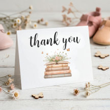 A New Chapter Begins Thank You Card - Folded