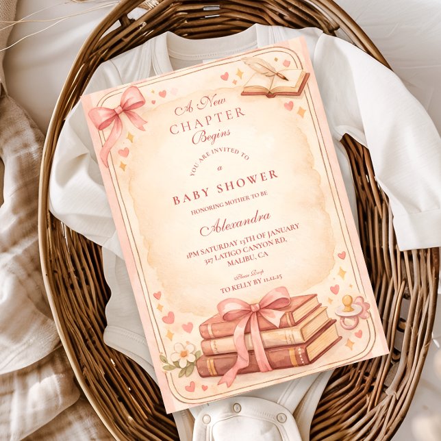 A New Chapter Storybook Baby Shower Einladung (Von Creator hochgeladen)