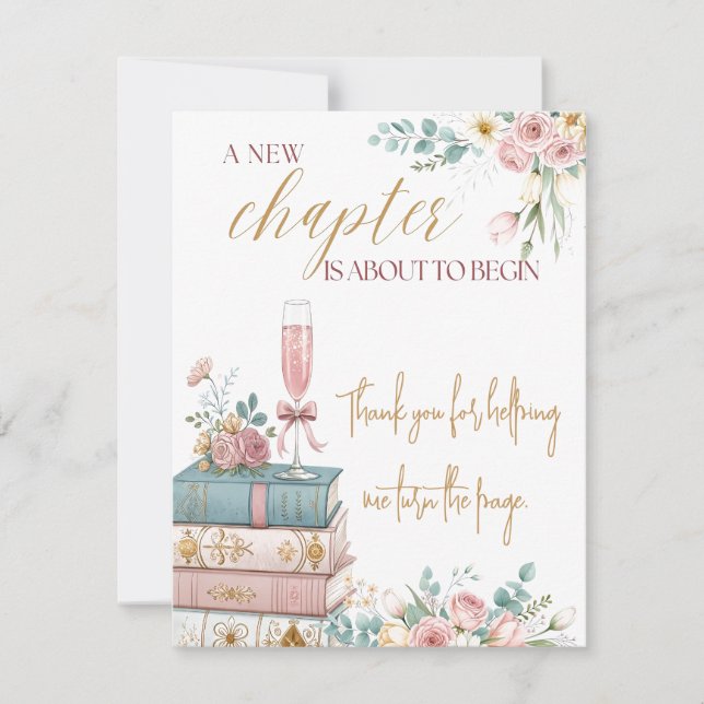 A New Chapter Thank You Card Dankeskarte (Vorderseite)