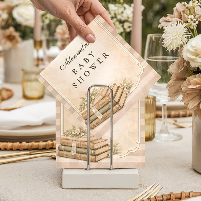 A New Chapter Vintage Books Baby Shower Serviette (Von Creator hochgeladen)