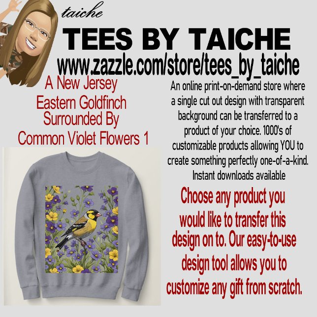 A New Jersey Eastern Goldfinch 1 Sweatshirt (Von Creator hochgeladen)