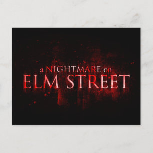 A Nightmare on Elm Street   Blutiger Text Feiertagspostkarte