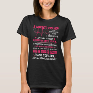A Nurse's Prayer T Shirt, Cool Nurse T-Shirt