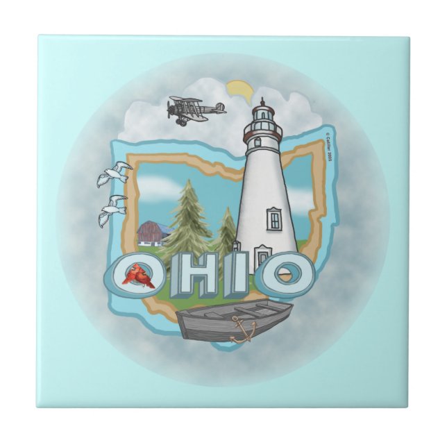 A Ohio Lighthouse Fliese (Vorderseite)