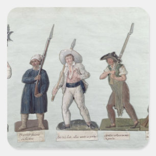 A ohne Culotte mit seinem Pike, ein Carter Quadratischer Aufkleber
