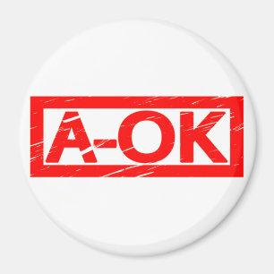 A-OK-Briefmarke Magnet