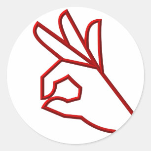 A-Okay Runder Aufkleber