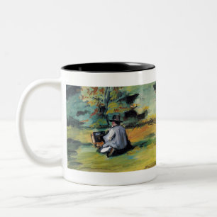 A Painter at Work - Paul Cezanne - c1874 Zweifarbige Tasse