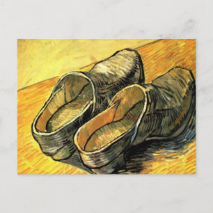 A Pair of Leather Clogs by Vincent van Gogh Postkarte