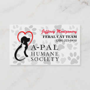 A-PAL Logo und PawsPartners kundenspezifische Visitenkarte
