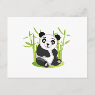 A Panda und sein Bambus Postkarte
