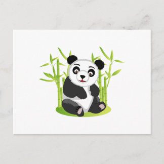 A Panda und sein Bambus Postkarte
