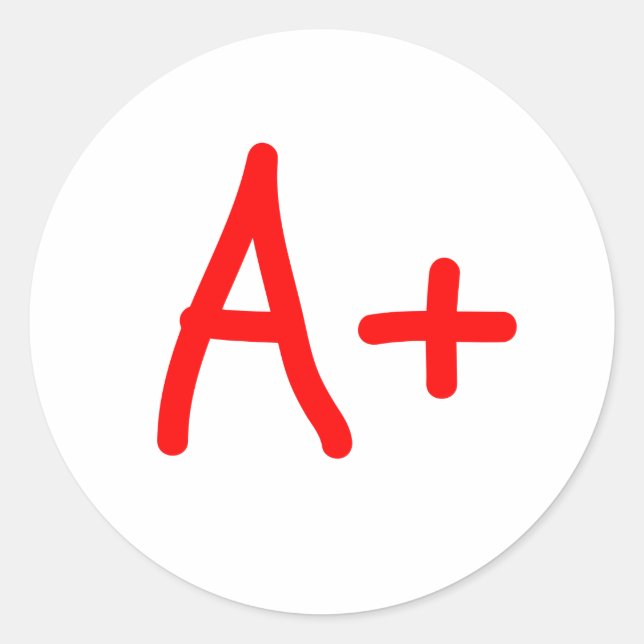 A+ Papiersortieraufkleber Runder Aufkleber (Vorderseite)