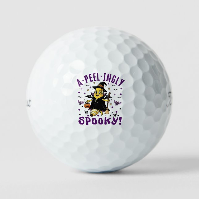 A-Peel-Spooky Halloween Bananendesign Golfball (Vorderseite)