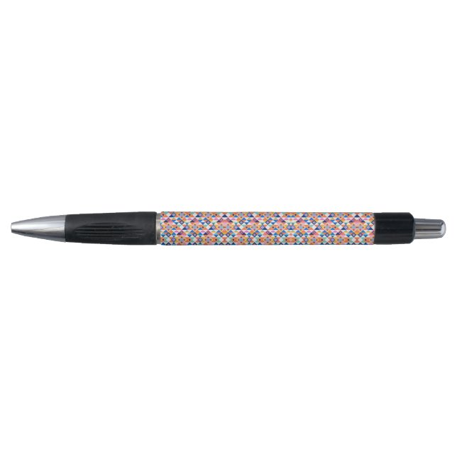 A pen with a colorful geometric pattern  kugelschreiber (Vorderseite)