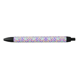 A pen with a vibrant floral pattern on its barrel  kugelschreiber
