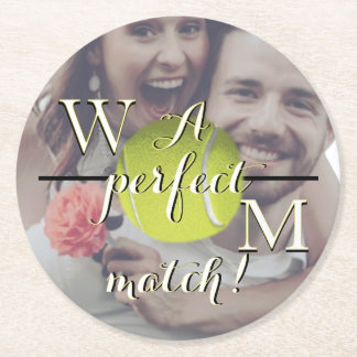A Perfect Match Paper Coaster Runder Pappuntersetzer
