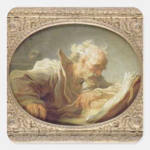 A Philosopher, c.1764 Quadratischer Aufkleber