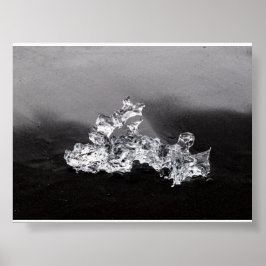 A piece of Ice in the Diamond beach Poster