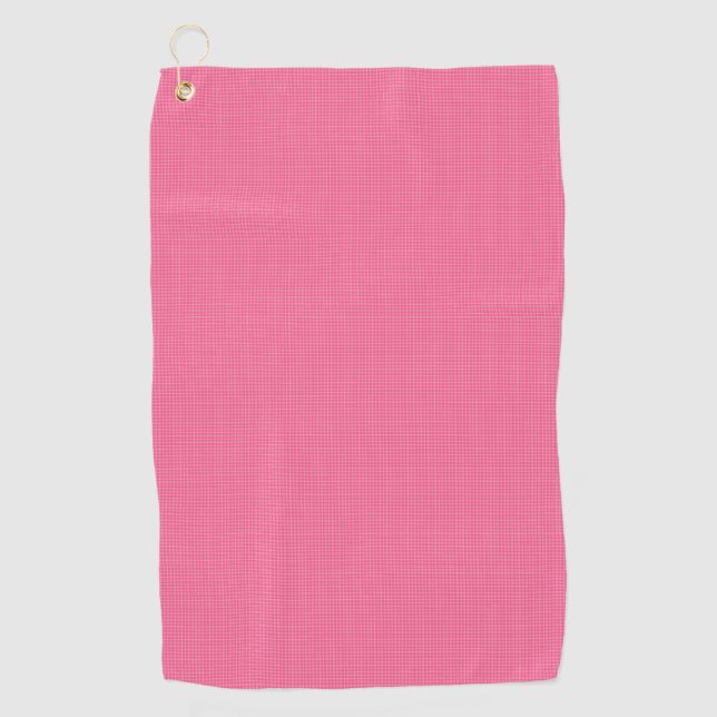 A pink towel with a subtle grid pattern golfhandtuch (Vorderseite)