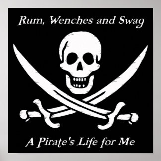 A Pirates Life Black Poster - klein
