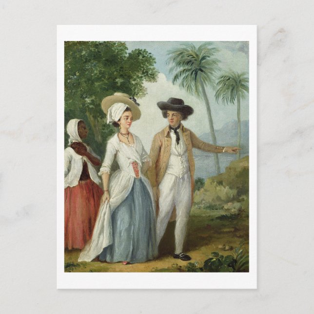 A Planter and his Wife, Attended by a Service, c.1 Postkarte (Vorderseite)