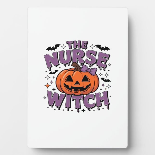 A playful design featuring a pumpkin witch with a  fotoplatte (Vorderseite)