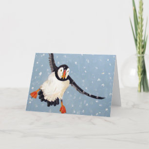 "A Playful Puffin" Horizontal Card Karte