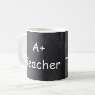 A Plus Teacher Chalkboard Design Geschenk Idee Kaffeetasse
