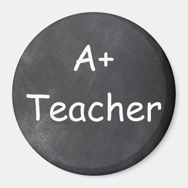 A Plus Teacher Chalkboard Design Geschenk Idee Magnet (Vorne)