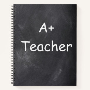 A Plus Teacher Chalkboard Design Geschenk Idee Notizbuch