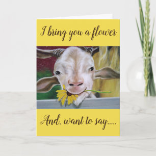 ****A POETIC GOAT*** FILLED WITH LOVE- LOVE CARD KARTE