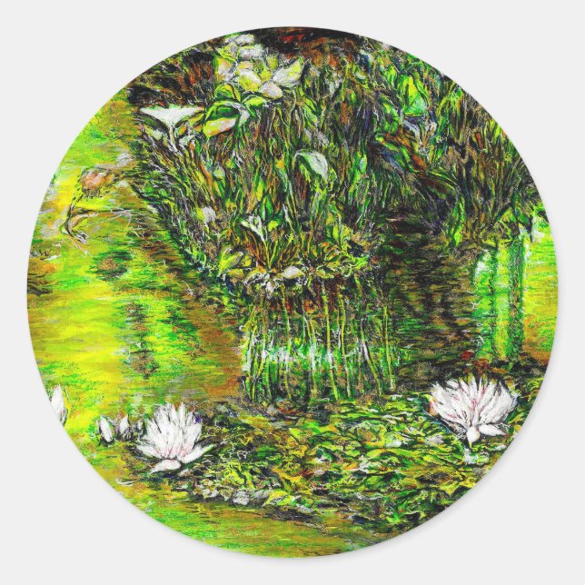 A Pond with Unpure Thoughts Runder Aufkleber (Vorderseite)